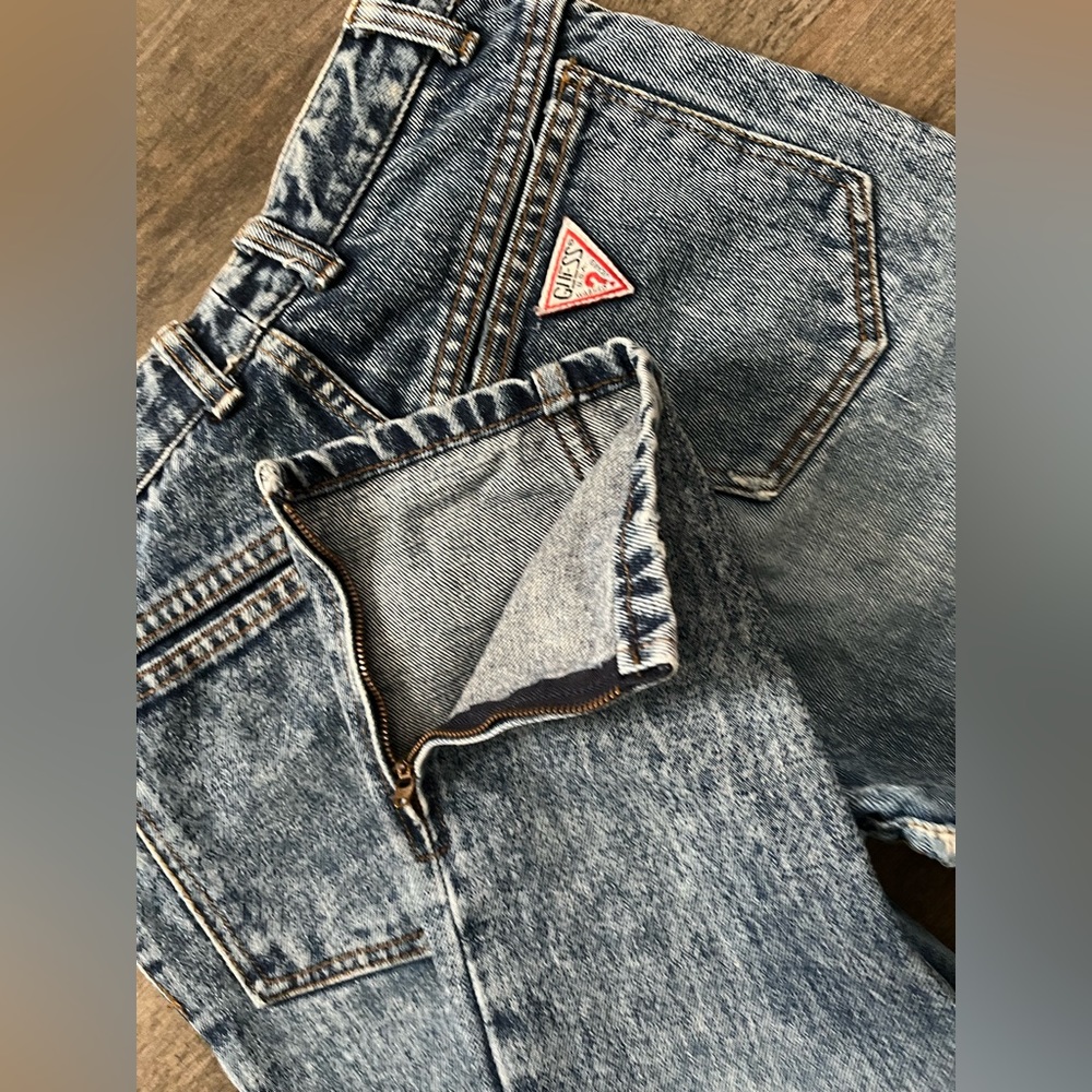 Vintage 80’s Guess Acid Wash Georges Marciano High Waist Tapered Skinny jeans